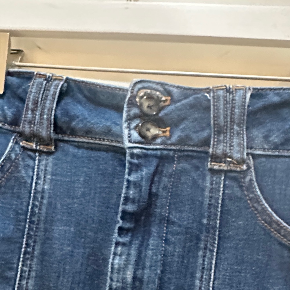 Pilcro Dark Blue Denim Midi Skirt “Skipper” 4P EUC LIKE NEW - Picture 3 of 5